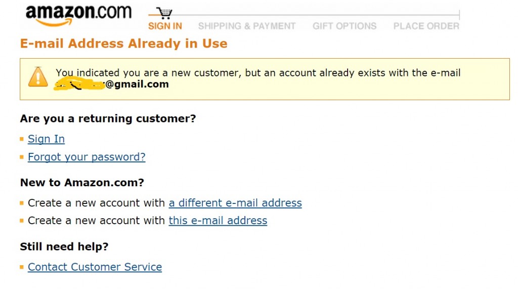 How to reset an amazon password to an email account that we registered