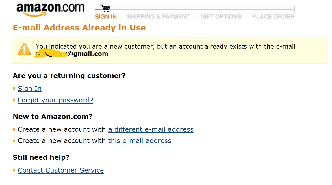 Mail exists. Amazon email.